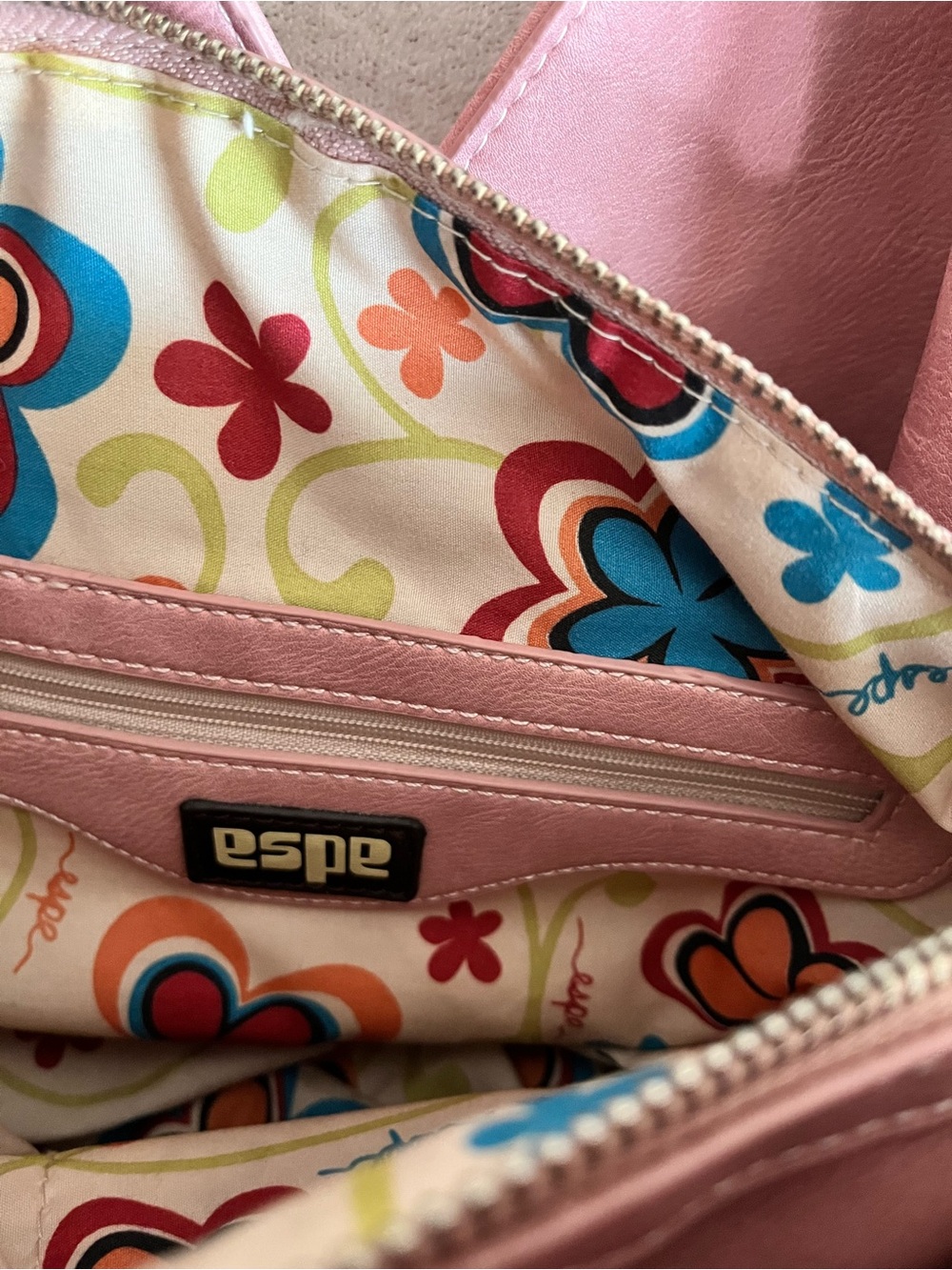 Espe Pink Women’s Shoulder Bag vegan or faux leather - Picture 7 of 9